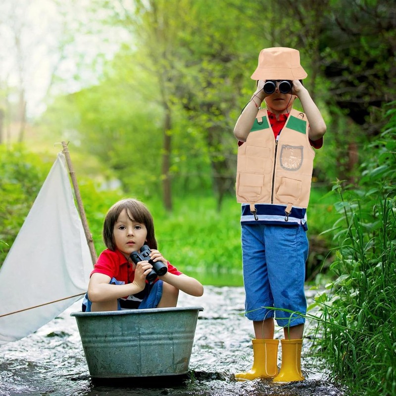 Outdoor Adventure Games - Costume da Safari con Gilet Cargo