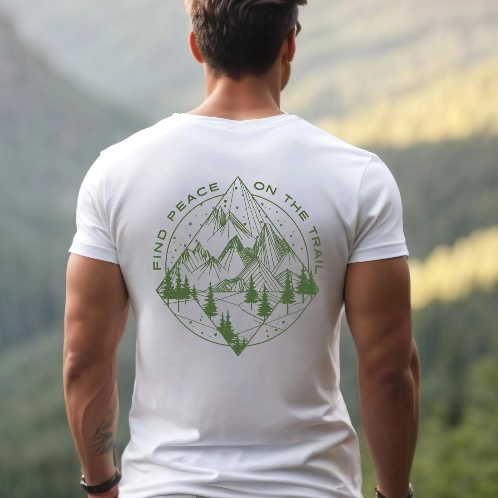 Outdoor Adventure Online - T-shirt da Escursionismo 'Trova la Pace