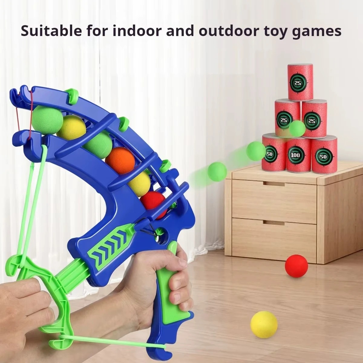 Outdoor Adventure Games - Pistola Spara Bolle Sportiva con Bersaglio,