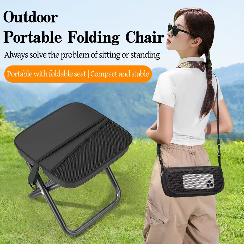 Outdoor Adventure And Travel - Sgabello Pieghevole Portatile G8, Leggero, per