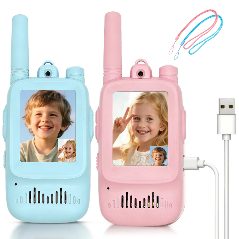 Outdoor Adventure Toys - 2 Walkie Talkie per Bambini Ricaricabili,