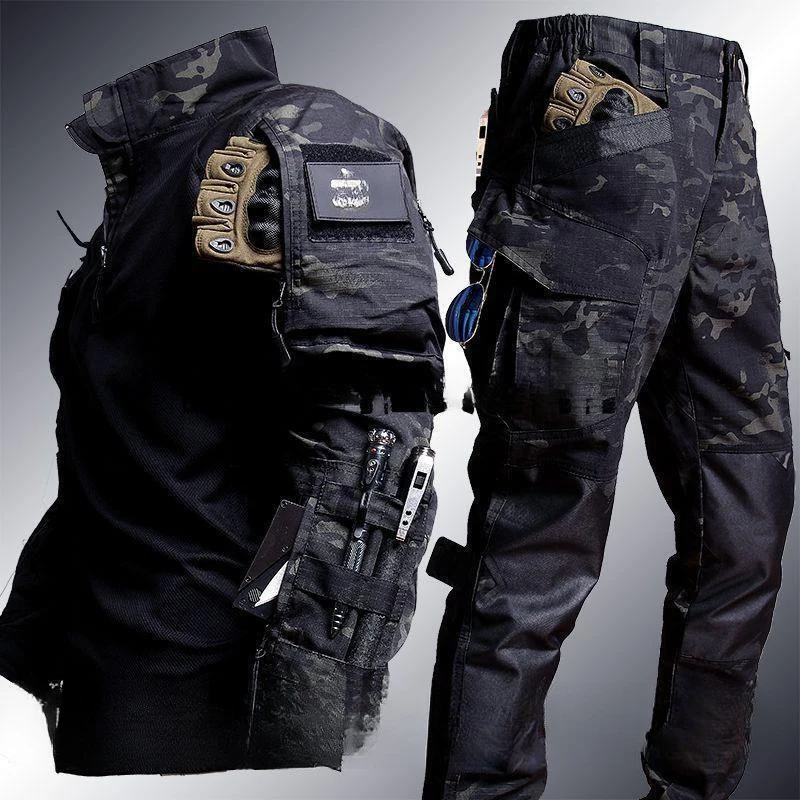 Outdoor Adventure Windbreaker - Set giacca mimetica tattica Attrezzatura militare
