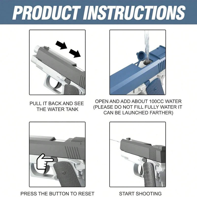 Pistole ad Acqua M1911, Giocat - Outdoor Adventure Games recensione e prezzo
