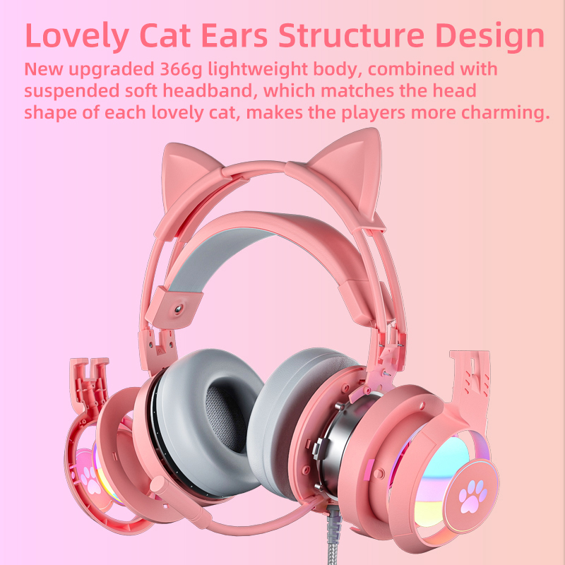 Cuffie da gioco Cat Ear rosa c - Outdoor Adventure Games recensione e prezzo