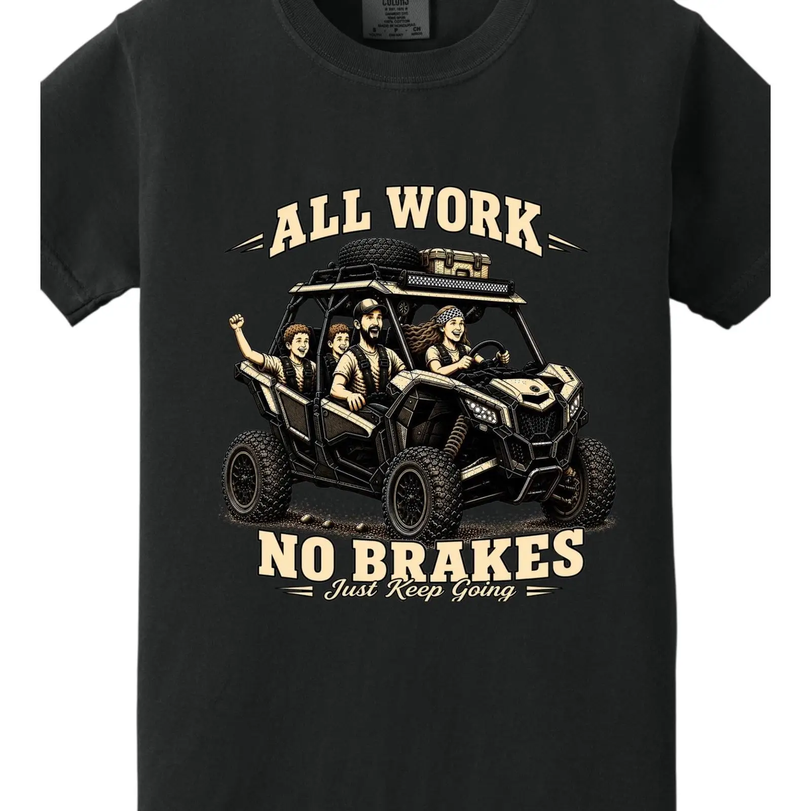 T-shirt UTV All Work No Brakes - Outdoor Adventure Utv recensione e prezzo